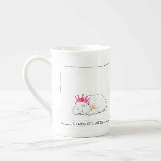 Baby Pygmy Hippo Princess Mug Porselein Kop (Links)