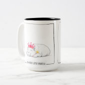 Baby Pygmy Hippo Princess Mug Tweekleurige Koffiemok (Voorkant links)