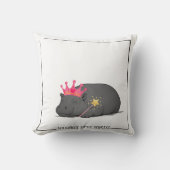 Baby Pygmy Hippo Princess Throw Pillow Kussen (Voorkant)