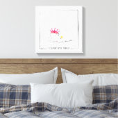 Baby Pygmy Hippo Princess Wall Canvas Afdruk (Insitu (Slaapkamer))