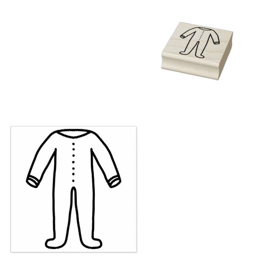 Baby-pyjama Rubberstempel (Gestempeld)