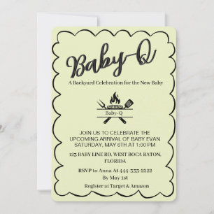 Baby-Q Achtertuin Baby Shower BBQ Baby Kaart