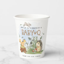 Baby Q Achtertuin Baby shower Woodland Dank u