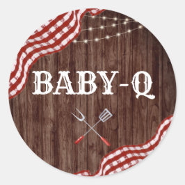 Baby-Q Achtertuin BBQ Koppel Shower Favor Stickers