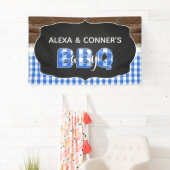 Baby Q Baby shower Banner - Donkerblauw (Insitu)