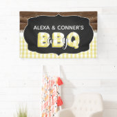 Baby Q Baby shower Banner - Geel (Insitu)