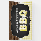 Baby Q Baby shower Banner - Geel (Verticaal)