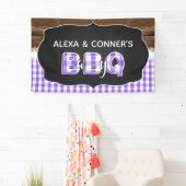 Baby Q Baby shower Banner - Paarse (Insitu)