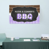 Baby Q Baby shower Banner - Paarse (Beurs)
