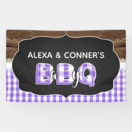 Baby Q Baby shower Banner - Paarse