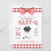 BABY-Q Baby shower Barbeque BarbecueUitnodiging Kaart (Voorkant)