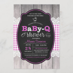 Baby Q Baby shower BBQ Uitnodiging