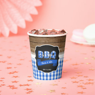 Baby Q Baby shower Cup - Blauw Papieren Bekers