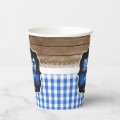 Baby Q Baby shower Cup - Blauw Papieren Bekers (Links)