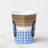 Baby Q Baby shower Cup - Blauw Papieren Bekers (Rechts)
