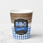 Baby Q Baby shower Cup - Blauw Papieren Bekers (Voorkant)