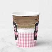 Baby Q Baby shower Cup - lichtroze Papieren Bekers (Links)