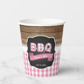 Baby Q Baby shower Cup - lichtroze Papieren Bekers (Voorkant)