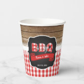 Baby Q Baby shower Cup - Rood Papieren Bekers (Achterkant)