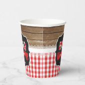 Baby Q Baby shower Cup - Rood Papieren Bekers (Rechts)