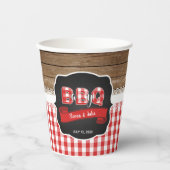 Baby Q Baby shower Cup - Rood Papieren Bekers (Voorkant)