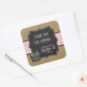 Baby Q baby shower dank u voor sticker PINK (Envelop)