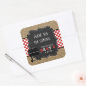 Baby Q baby shower dank u voor sticker RED (Envelop)