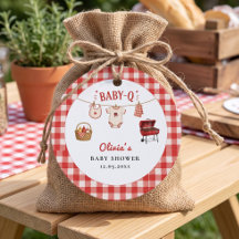 Baby Q Baby Shower Gingham Waslijn & Grill
