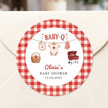 Baby Q Baby Shower Gingham Waslijn & Grill