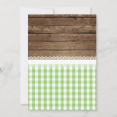 Baby Q Baby shower Invitation - Groen Kaart (Achterkant)