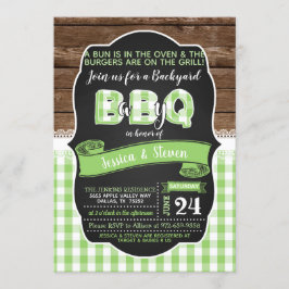 Baby Q Baby shower Invitation - Groen Kaart