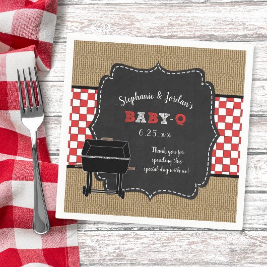 Baby Q baby shower, neutraal koppels doucheinricht Servetten