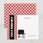 Baby Q Baby shower Opmerking BBQ Bedankkaart (Voorkant / Achterkant)