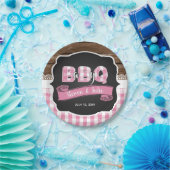 Baby Q Baby shower Papier Bord - Lichtroze (Feest)