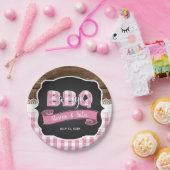 Baby Q Baby shower Papier Bord - Lichtroze (Feest)