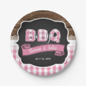 Baby Q Baby shower Papier Bord - Lichtroze (Voorkant)