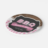 Baby Q Baby shower Papier Bord - Lichtroze (Gekanteld)