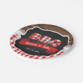 Baby Q Baby shower Papier Bord - Rood (Gekanteld)