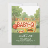 Baby Q Baby shower Uitnodiging (Voorkant)