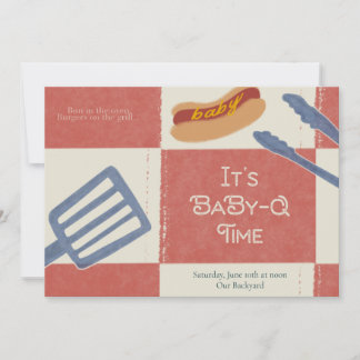 Baby-Q Baby shower Uitnodiging