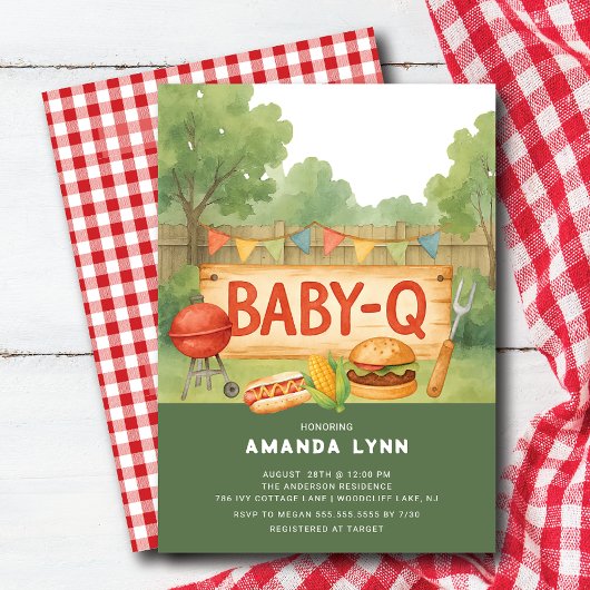 Baby Q Baby shower Uitnodiging