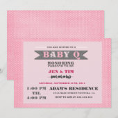 baby Q Baby shower Uitnodiging (Voorkant / Achterkant)
