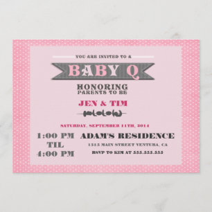 baby Q Baby shower Uitnodiging