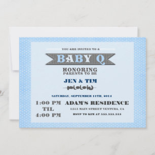 baby Q Baby shower Uitnodiging