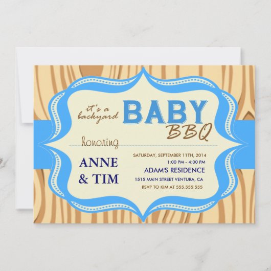 Baby Q Baby shower Uitnodiging (Voorkant)