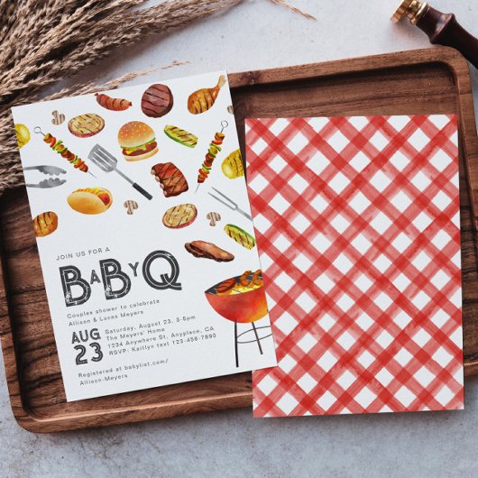 Baby Q Baby shower uitnodiging | Co-Ed Baby shower