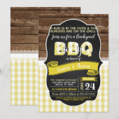 Baby Q Baby shower uitnodiging - Geel (Voorkant / Achterkant)