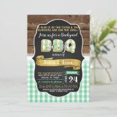Baby-Q Baby shower Uitnodiging - Groen/Goud (Staand voorkant)