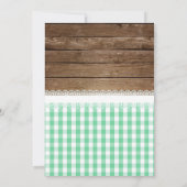 Baby-Q Baby shower Uitnodiging - Groen/Goud (Achterkant)