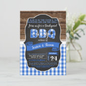 Baby Q Baby shower Uitnodiging voor Jongen - Blauw (Staand voorkant)